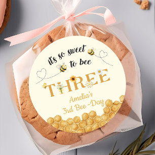 Sticker Rond C'est si doux d'être pour un 3e anniversaire