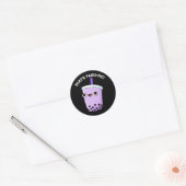 Sticker Rond C'est Taroffic drôle Boba Tea Pun Dark BG (Enveloppe)