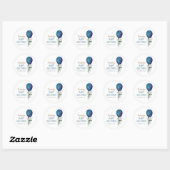 Sticker Rond C'est un Baby shower Bleu Garçon (Feuille)