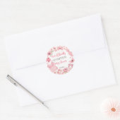 Sticker Rond C'est un baby shower de fille merci (Enveloppe)