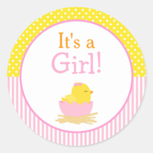 Sticker Rond C'est un Baby shower de filles