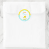 Sticker Rond C'est un Baby shower de poussins (Sac)