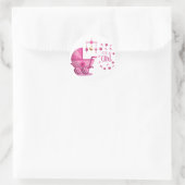 Sticker Rond C'est un Baby shower rose fille (Sac)