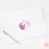 Sticker Rond C'est un Baby shower rose fille (Enveloppe)