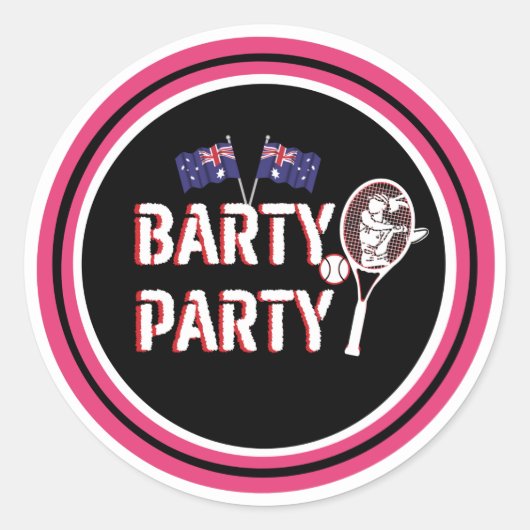 Sticker Rond C'est un Barty Party (Devant)