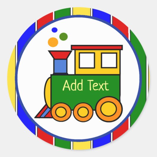 Sticker Rond C'est un Boy Choo Choo Train Prime Baby shower (Devant)