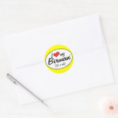 Sticker Rond C'est un chat ! J'Aime Mon Birman (Enveloppe)