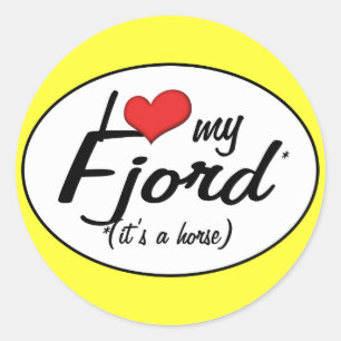 Sticker Rond C'est un cheval ! J'aime mon fjord