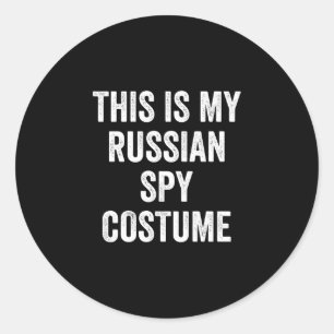 Sticker Rond C'est un costume d'espion russe pour hommes, coupl