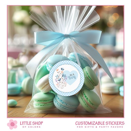 Sticker Rond C'est un Faire-part de naissance de Baby shower de