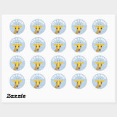Sticker Rond C'est un garçon (Feuille)