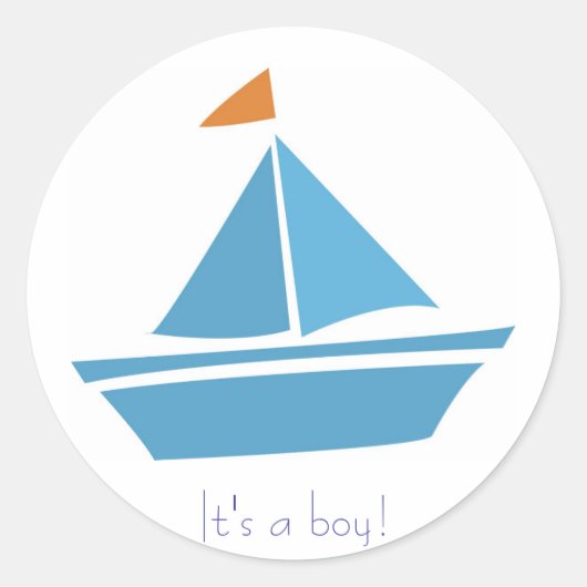 Sticker Rond C'est un garçon ! (Devant)