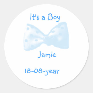 Sticker Rond C'est un garçon ! -autocollant -