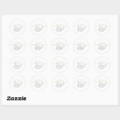 Sticker Rond C'est Un Garçon Baby shower Gold Script Classic Ro (Feuille)