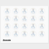 Sticker Rond C'est un garçon Baby shower Merci (Feuille)