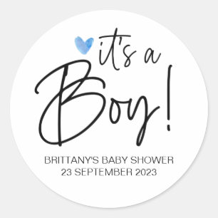 Sticker Rond C'est un garçon mignon Baby shower Favor Merci