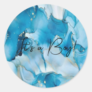 Sticker Rond C'est un garçon ! Révélation de genre