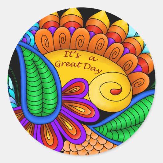 Sticker Rond C'est un grand jour (Devant)