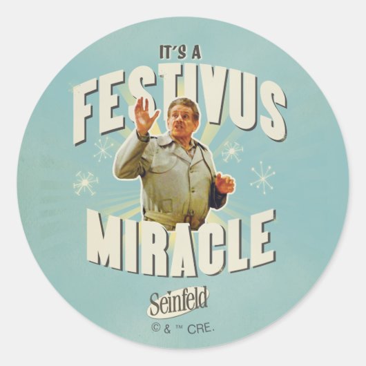 Sticker Rond C'est un Miracle de Festivus (Devant)
