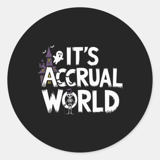 Sticker Rond C'est un monde d'accumulation Conception amusante (Devant)