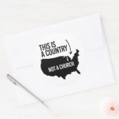 Sticker Rond C'est un pays pas une église (Enveloppe)