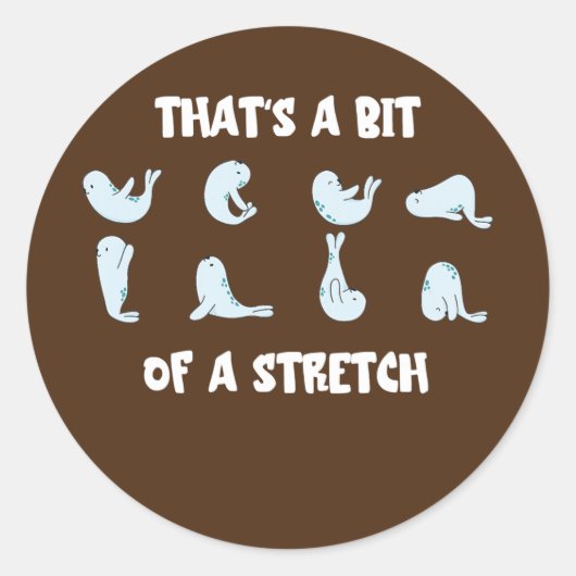 Sticker Rond C'est un peu un lion de mer fou (Devant)