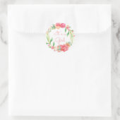 Sticker Rond C'est un sceau d'enveloppe de germes florales (Sac)