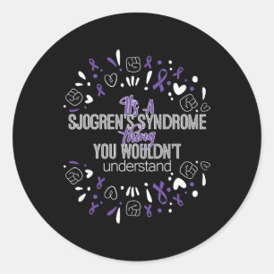Sticker Rond C'est un syndrome de Sjogrens Soutien de sensibili