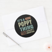 Sticker Rond C'est un truc de coquelicot (Enveloppe)