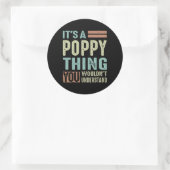 Sticker Rond C'est un truc de coquelicot (Sac)