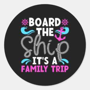 Sticker Rond C'est un voyage de croisière en famille Vac 2025