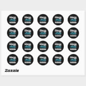 Sticker Rond C'Est Une Barracuda Que Vous Ne Comprendriez Pas (Feuille)