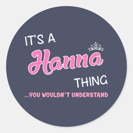 Sticker Rond C'est une chose que tu ne comprendrais pas (Devant)