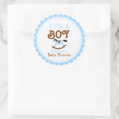 Sticker Rond C'est une faveur pour Baby shower-garçon (Sac)