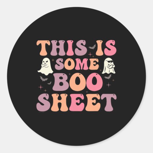 Sticker Rond C'Est Une Feuille De Boite Halloween Ghost Funny P (Devant)