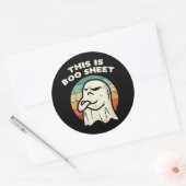 Sticker Rond C'est une feuille de fantôme Boo (Enveloppe)