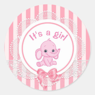 Sticker Rond C'est une fille