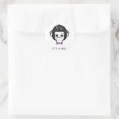 Sticker Rond c'est une fille ! (Sac)