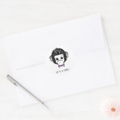 Sticker Rond c'est une fille ! (Enveloppe)