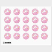 Sticker Rond C'est une fille ! (Feuille)