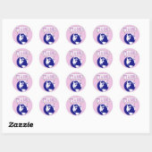Sticker Rond C'est une fille (Feuille)