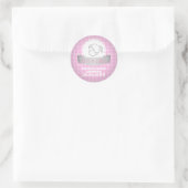 Sticker Rond C'est une fille (Sac)