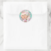 Sticker Rond C'est une fille ! ~ Autocollant/scellant n° 2 (Sac)