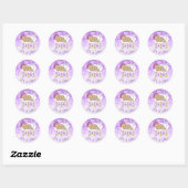 Sticker Rond C'est une fille, Baby Shower ou Naissance Annonce (Feuille)