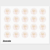Sticker Rond C'est une fille - Baby shower princesse (Feuille)