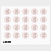 Sticker Rond C'est une fille, Baby Shower, Sceaux d'enveloppe r (Feuille)
