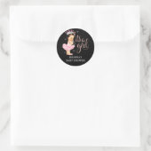 Sticker Rond C'est une fille C'est un Baby shower de fille (Sac)
