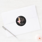 Sticker Rond C'est une fille C'est un Baby shower de fille (Enveloppe)