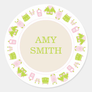 Sticker Rond {c'est une fille !} peu d'autocollant de baby