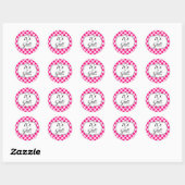 Sticker Rond C'Est Une Fille Polka Dot Milestone (Feuille)